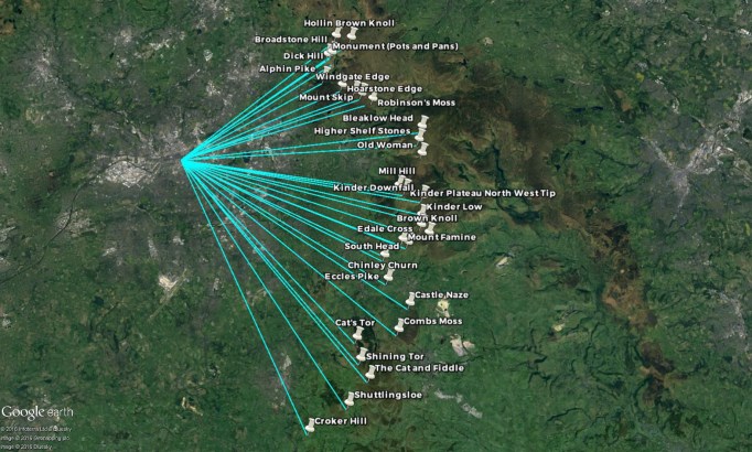 Sightlines from Lamport Above With Labels